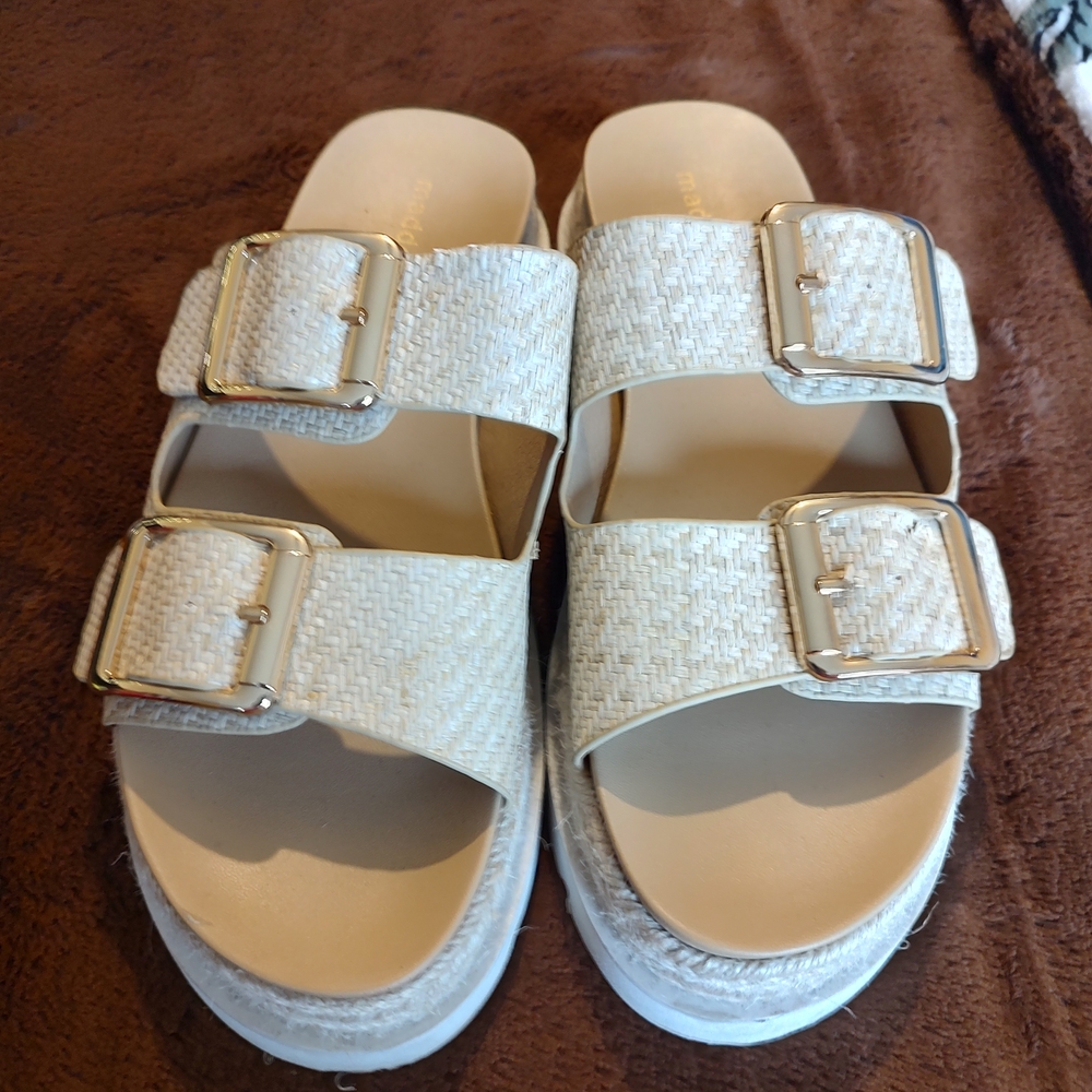 Madden Girl Tan Buckle Sandals